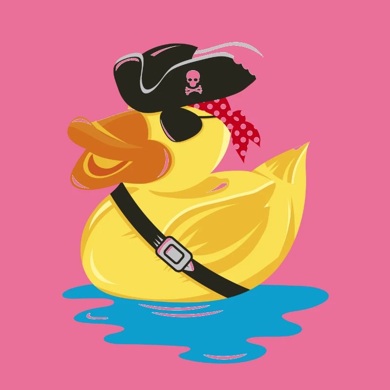 Pirate Rubber Duck with a pirate hat and eye patch