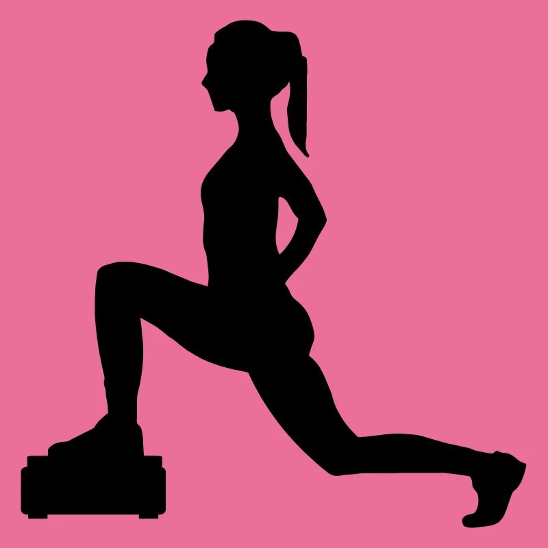 Mädchen oder Dame, die Schritte oder Aerobic macht