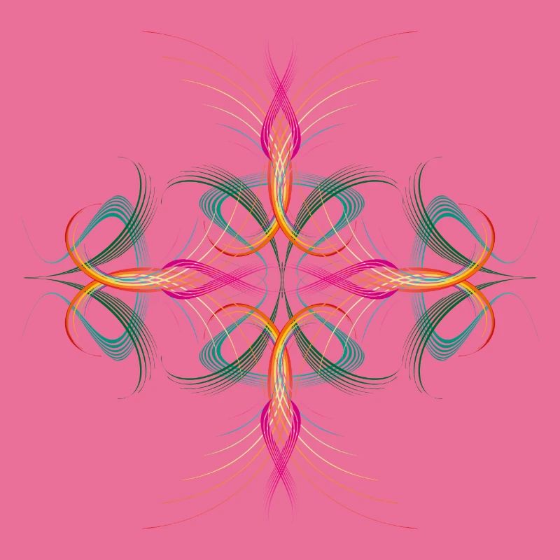 very delicate dynamically flowing cross ornament