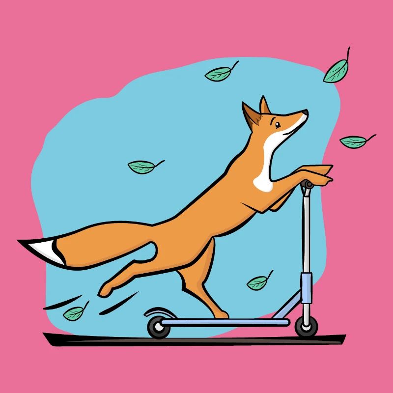 Fuchs mit Roller