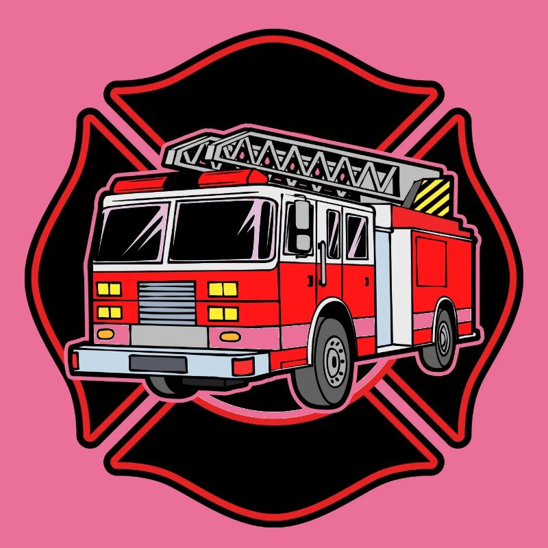 Fire brigade fire engine fire protection extinguishing work