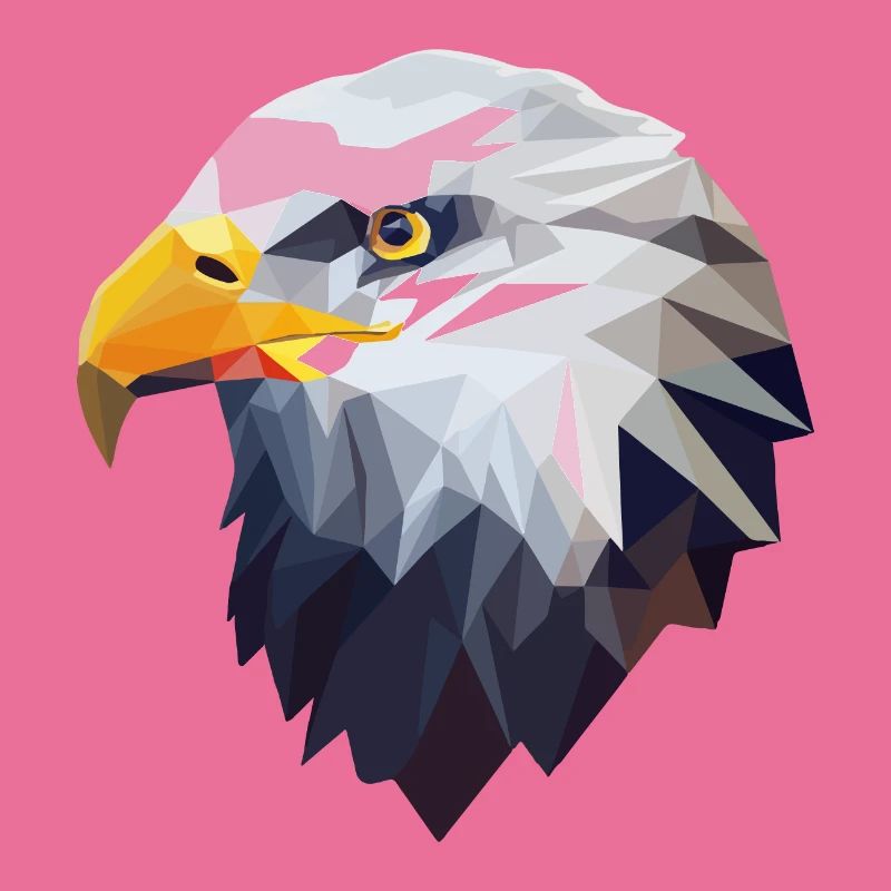 Stylized, geometric eagle