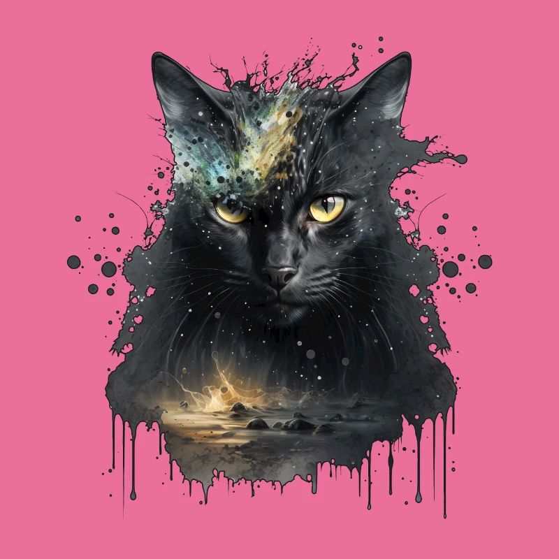 Chat noir dans la conception de l’espace