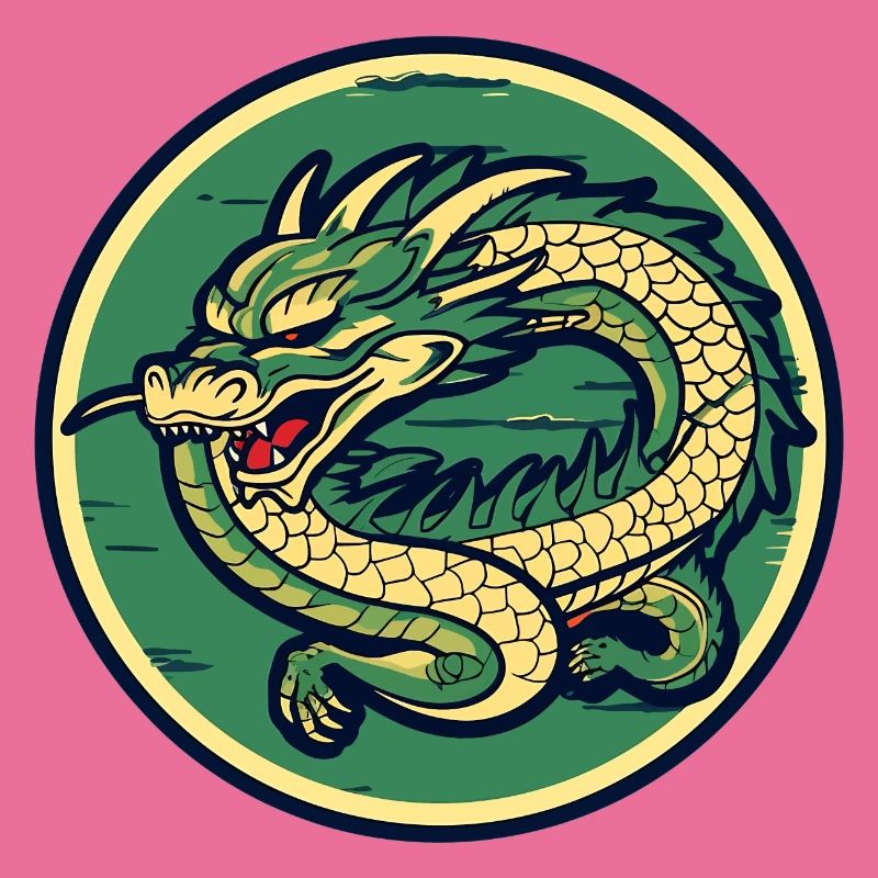Dragon Crest Circle Patch