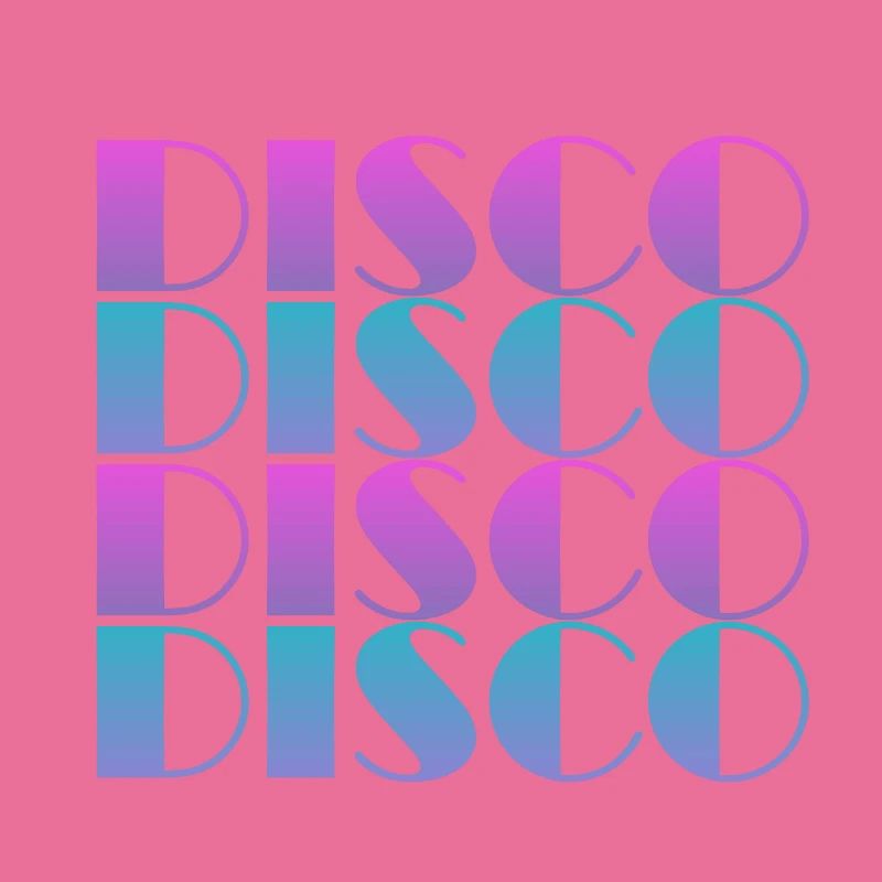 Vibrant Disco Text Pattern Design