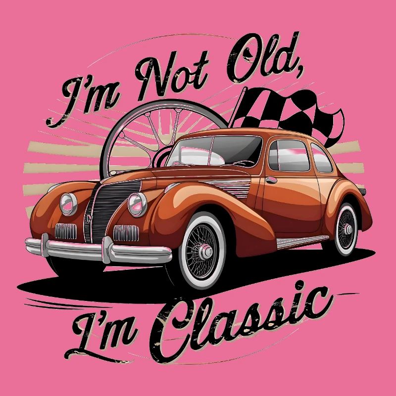 Oldtimer Oldtimer mit Vintage Text