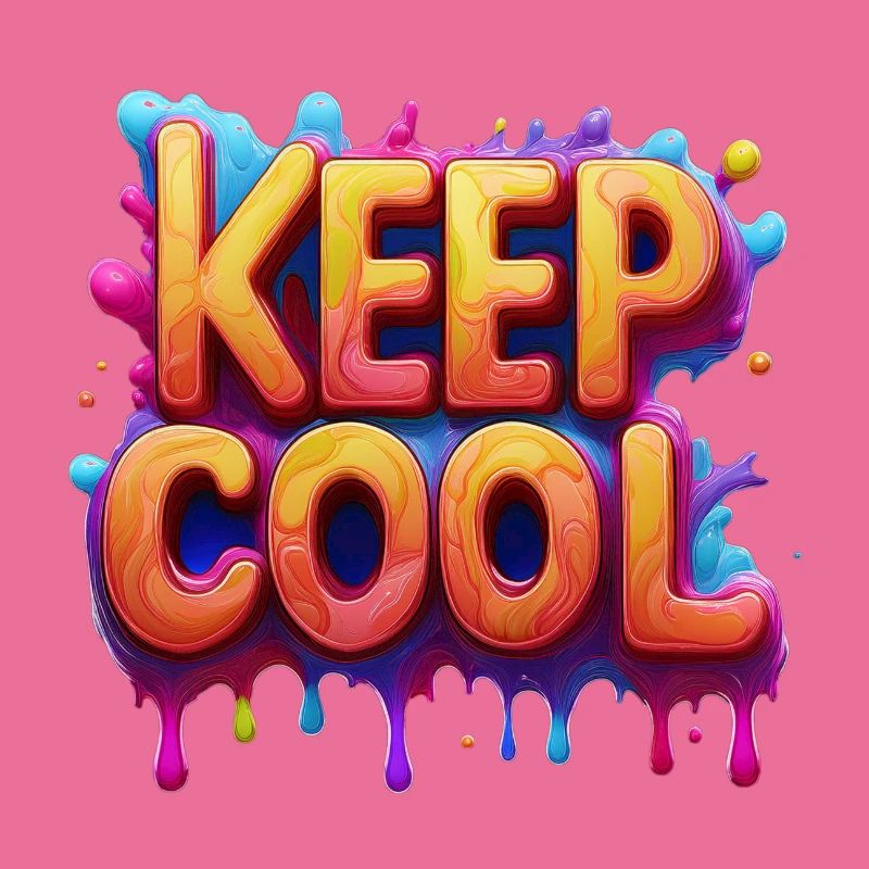 keep cool text in 3d