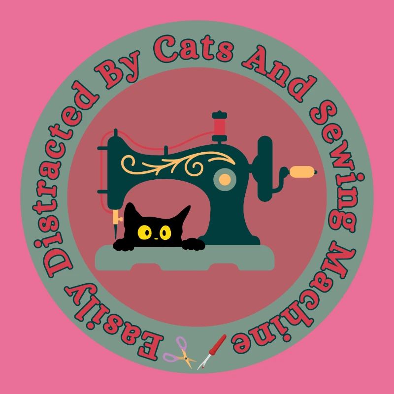 Easily Distracted By Cats And Sewing Machine