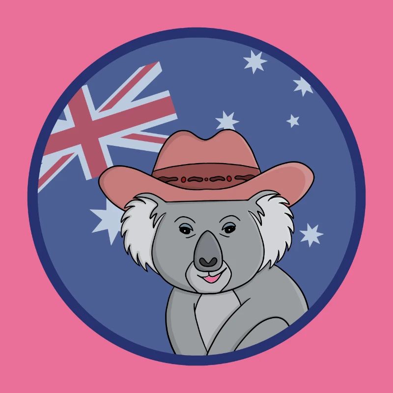 Adorable koala avec le drapeau australien