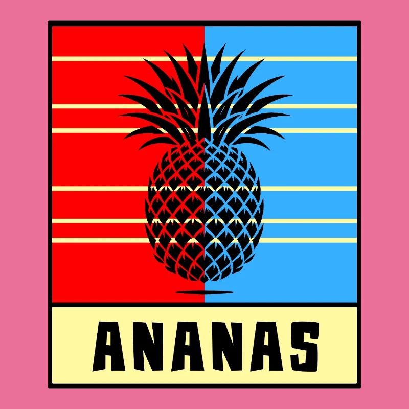 Pineapple Pop Style – Red & Blue