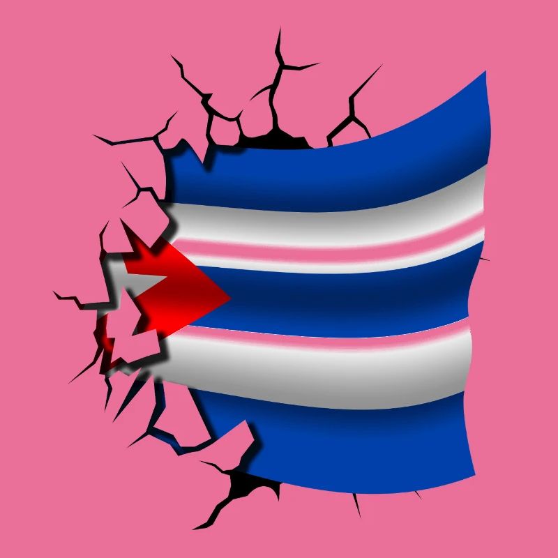 Drapeau de Cuba - Cuba - Drapeau Broken Design