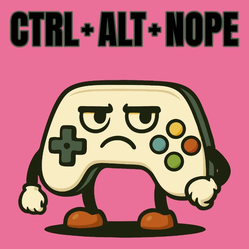 CTRL ALT NOPE Controller-Meme