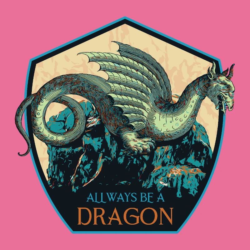 Mythical Dragon Crest and Magic Elements