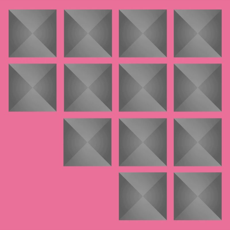 Minimalist Geometric Square Stud Pattern