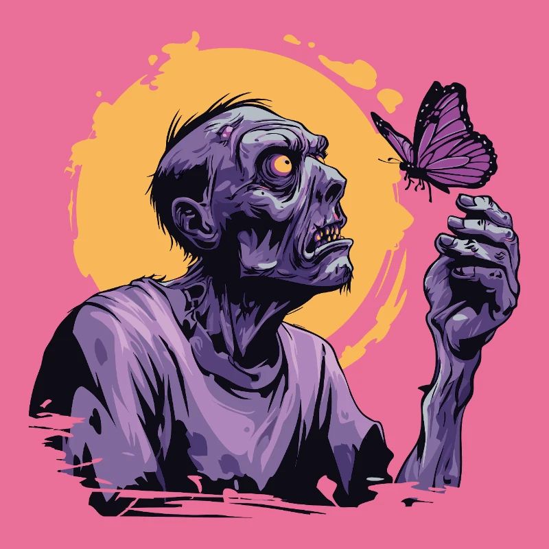 Zombie avec papillon