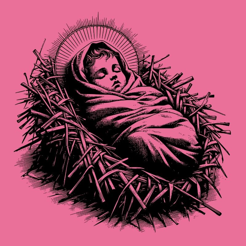 Jesuskind, geboren in der Weihnachtskrippe