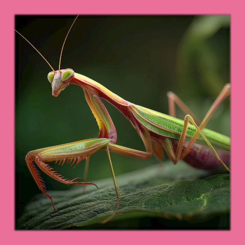Praying mantis macro elegant mantis
