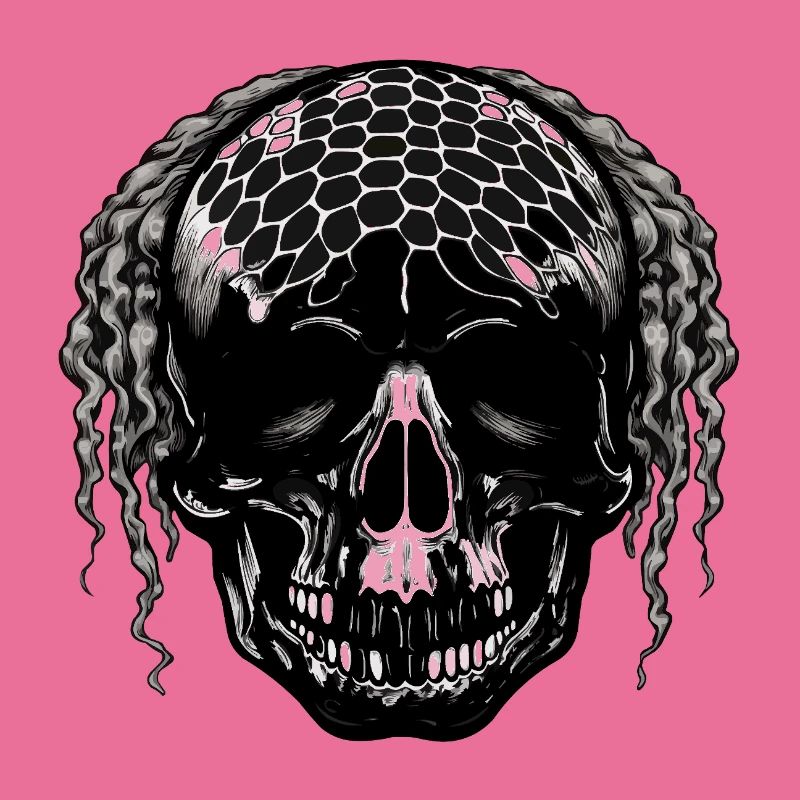 Skull with Mesh Pattern Dreadlocks