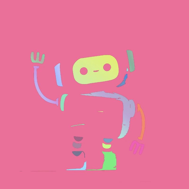 Robot pastel amusant