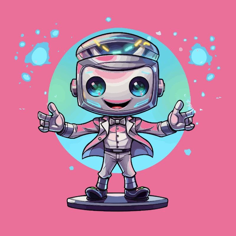 Petit robot spatial en combinaison