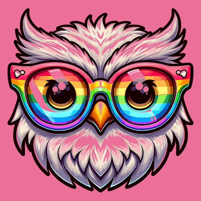 Regenbogen Eule Brille