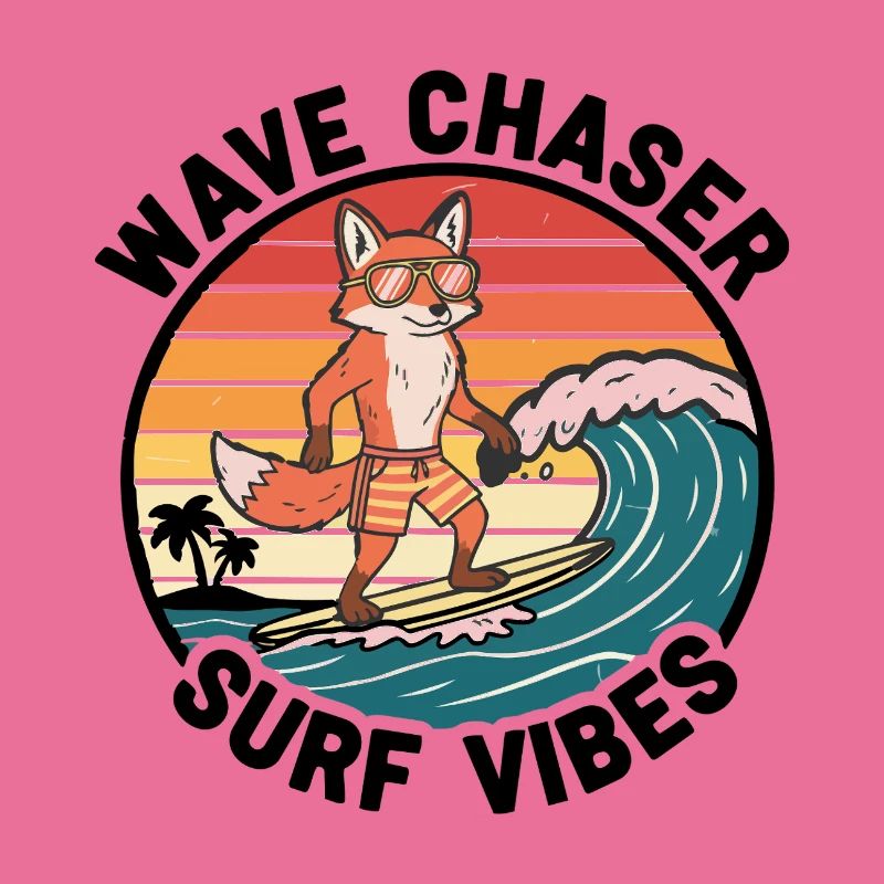 Fox Surfer Wave Chaser Surf Vibes