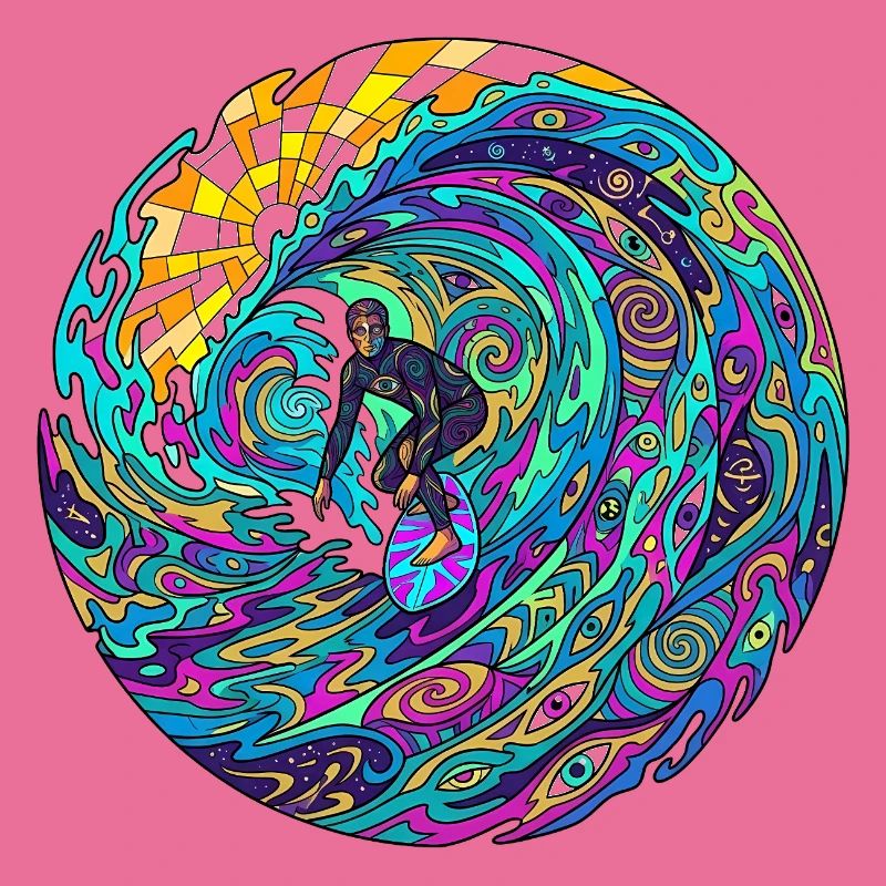 Vague de surf psychédélique