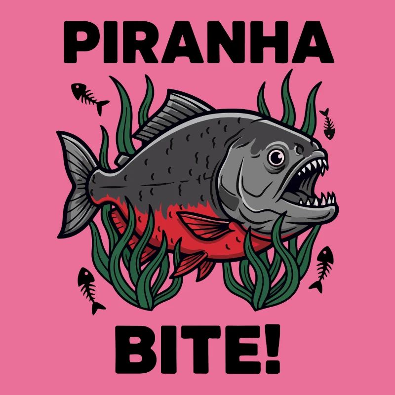 Red Piranha Bite Bite Fish