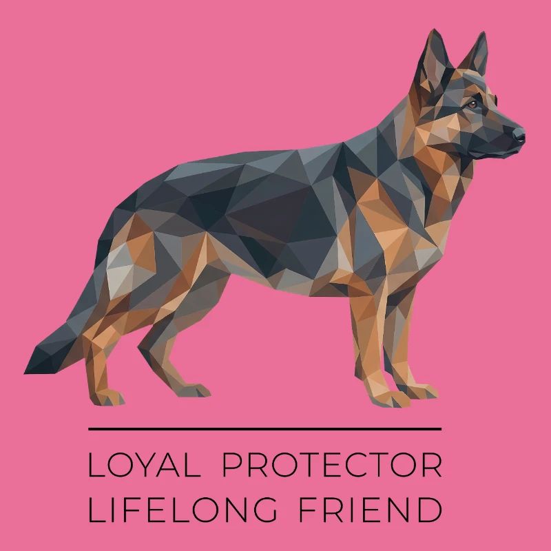 German Shepherd Low-Poly - Loyal, brave, true