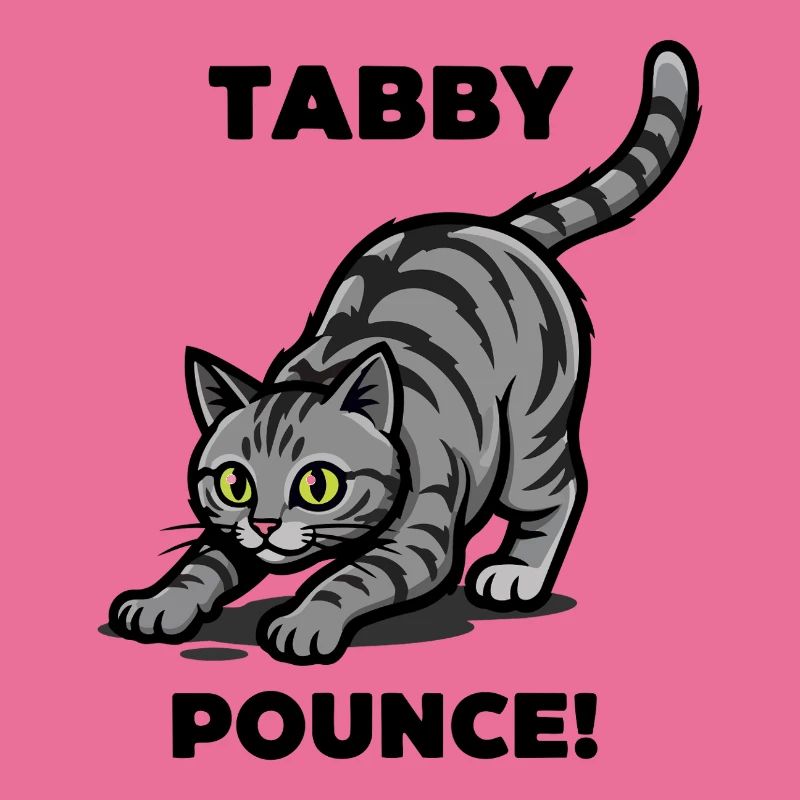 Tigerkatze Tabby springt Katzenjagd