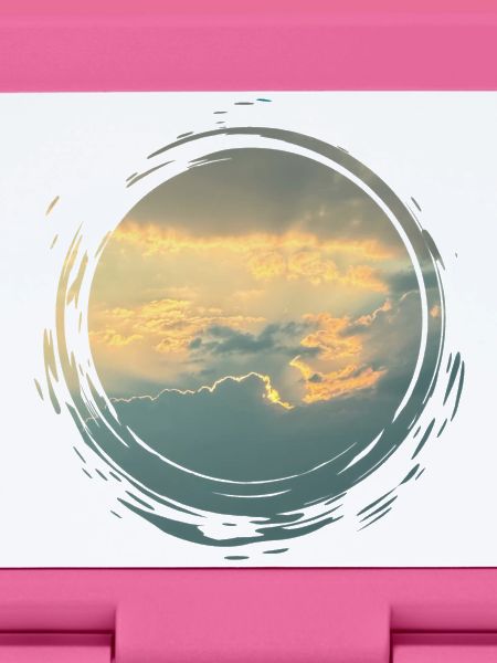 Sunlit Sky Circle Pinseldruck