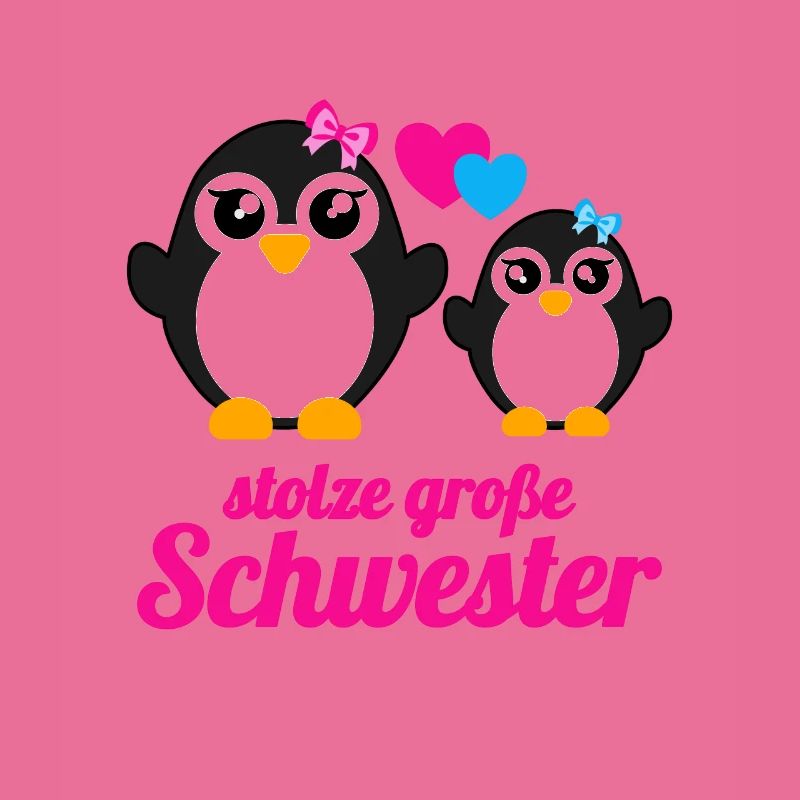 Stolze Große Schwester Pinguin Mädchen Geschenk
