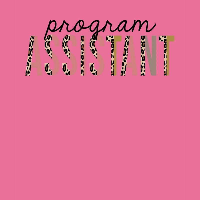 Program Assistant Leopard Print Funny