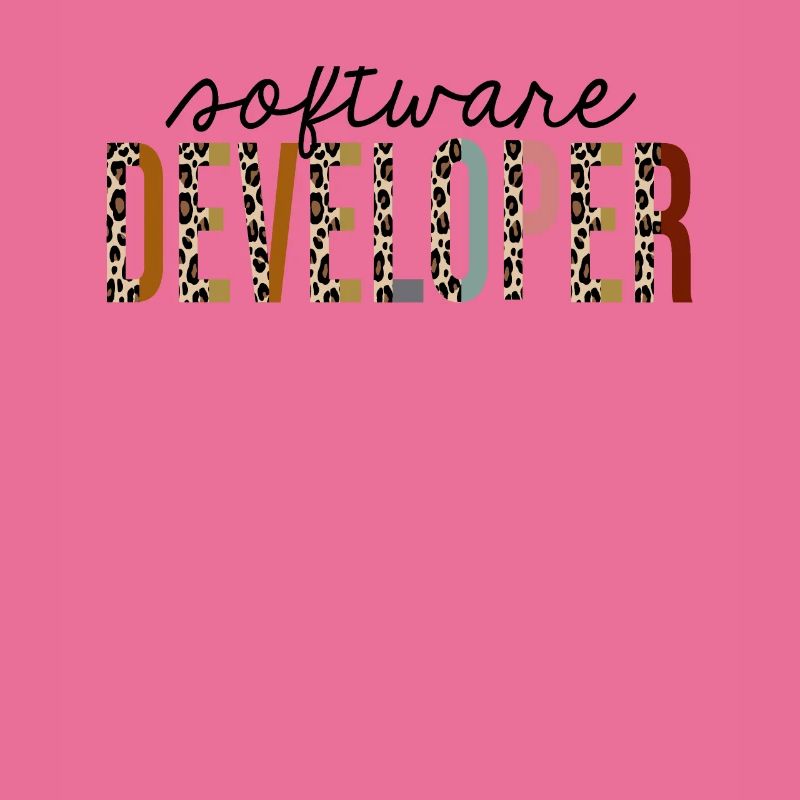 Software Developer Leopard Print Funny