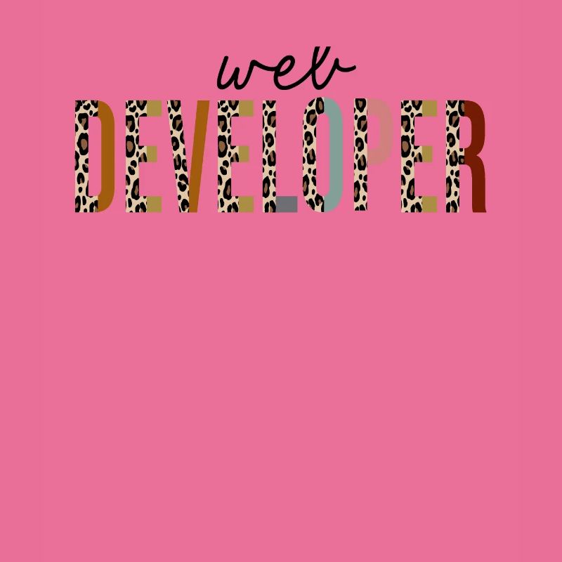 web developer Leopard Print Funny