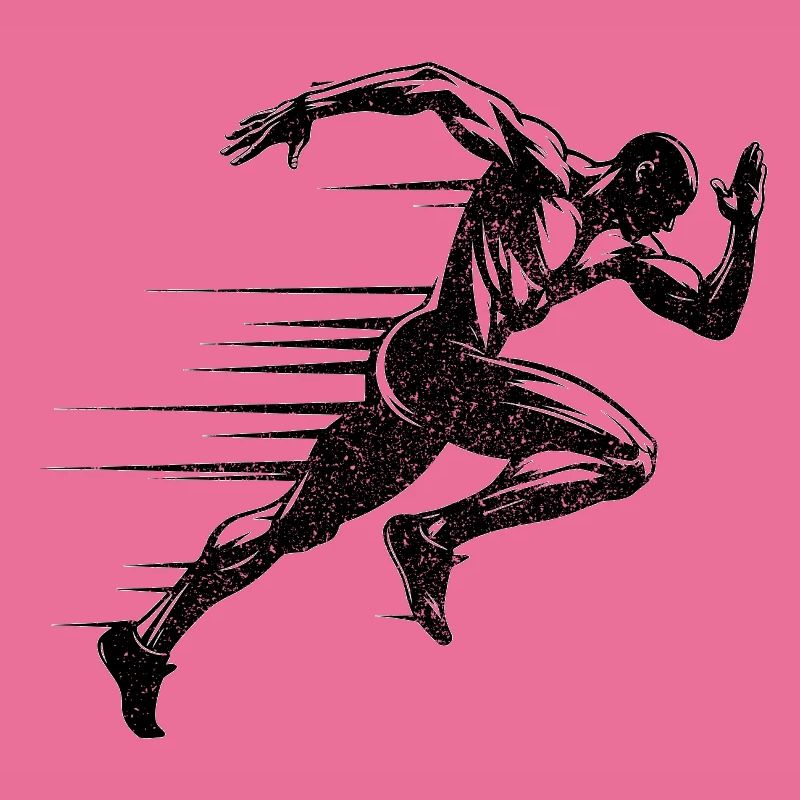 Bahnläufer Sprinter Sprint 100m Sprinter