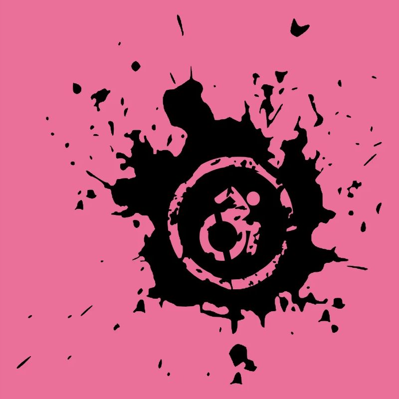 Rollstuhl-Symbol mit Farbspritzer #