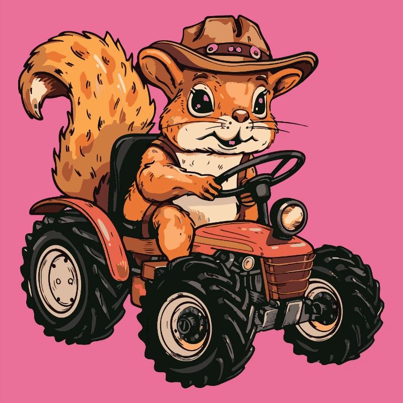 Squirrel Tractor Farmer