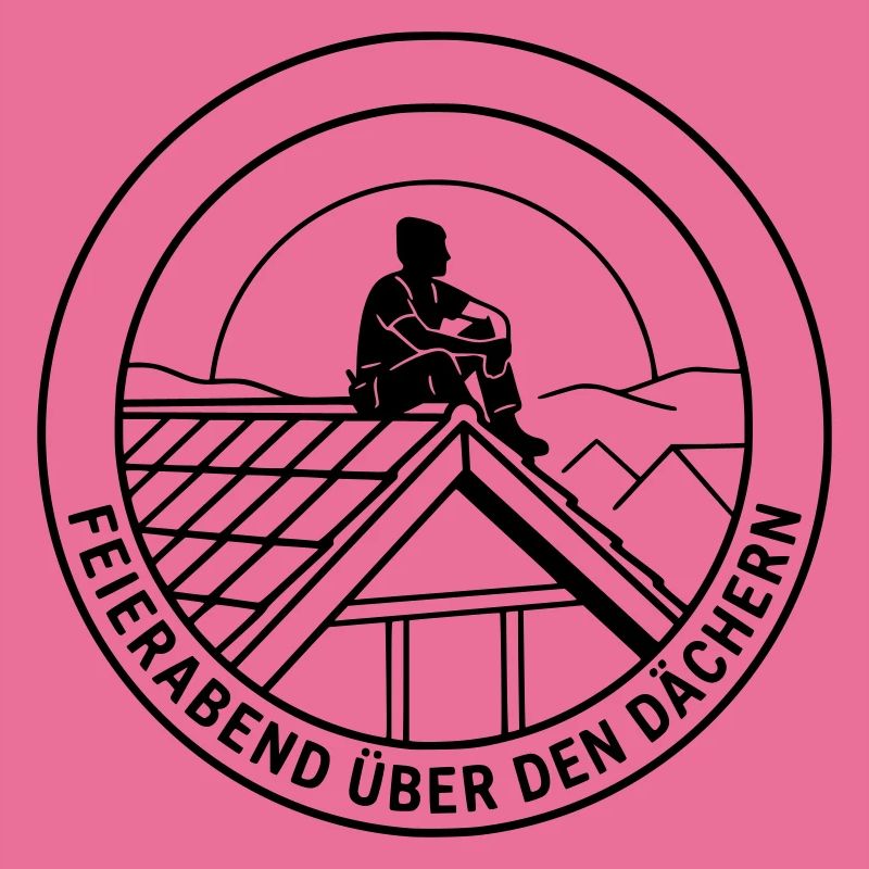 Dachdecker Feierabend über den Dächern