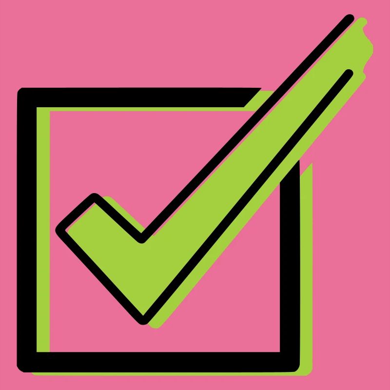 Häkchen Checkliste Box Comic