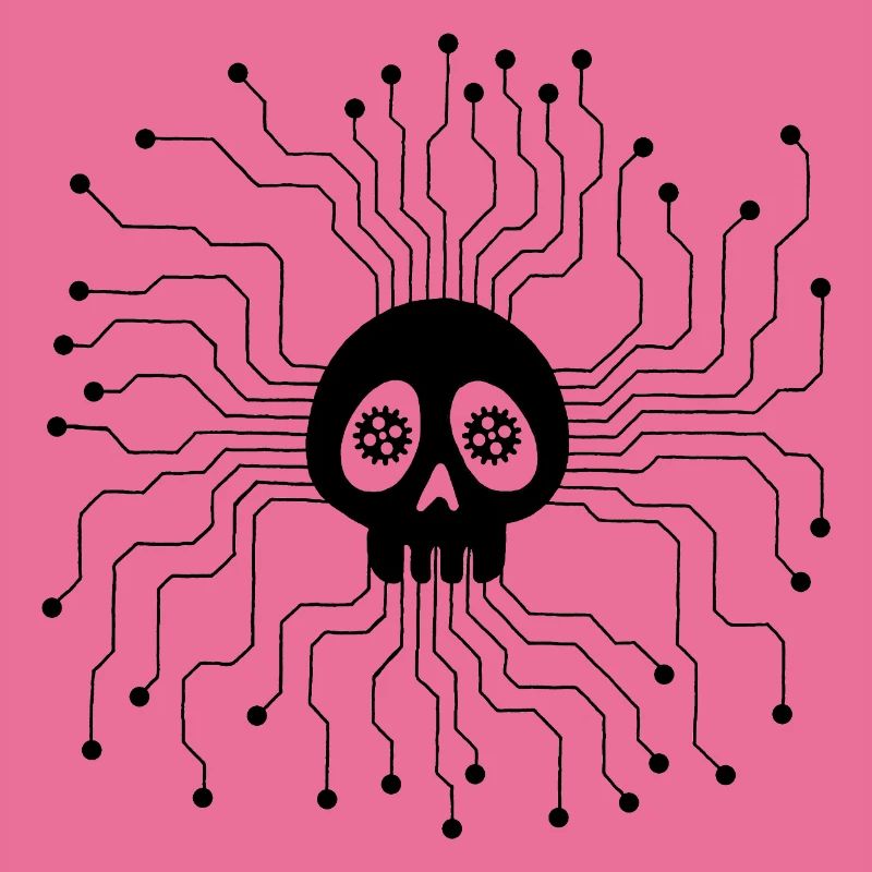 Microprocessor Skull (Black)