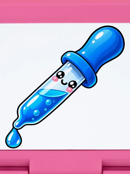 Kawaii Blauer Tropfendropper