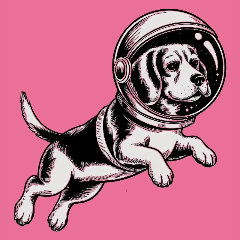 Beagle in Space - Cool Astonomy Logo