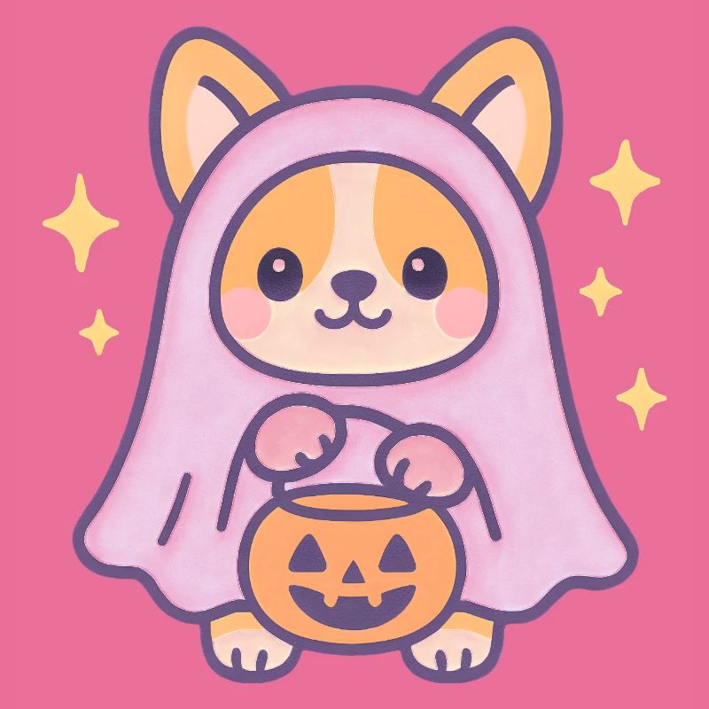 Pumpkin Ghost Corgi