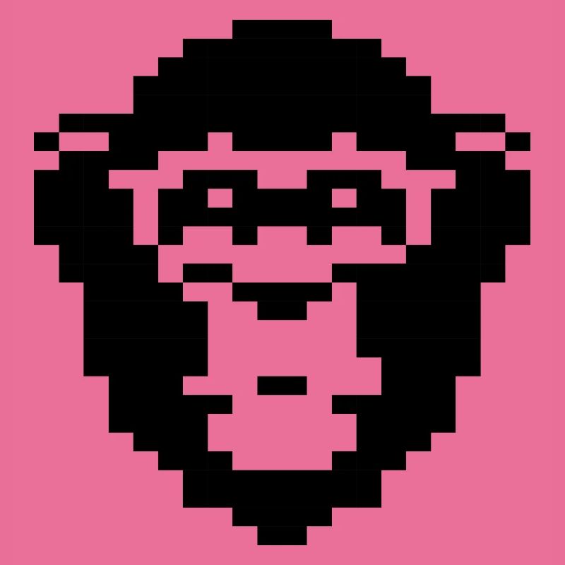 Pixeliges Affengesichtsdesign