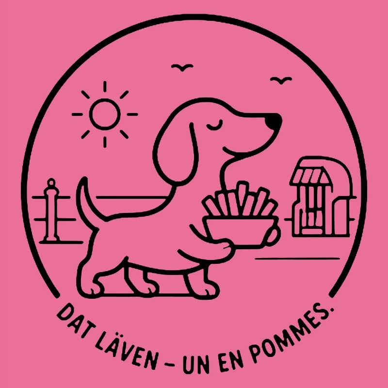 Dackel dat Läven un een Pommes