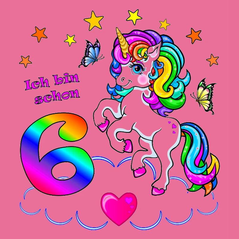 Mädchen 6 Jahre Geburtstag Einhorn