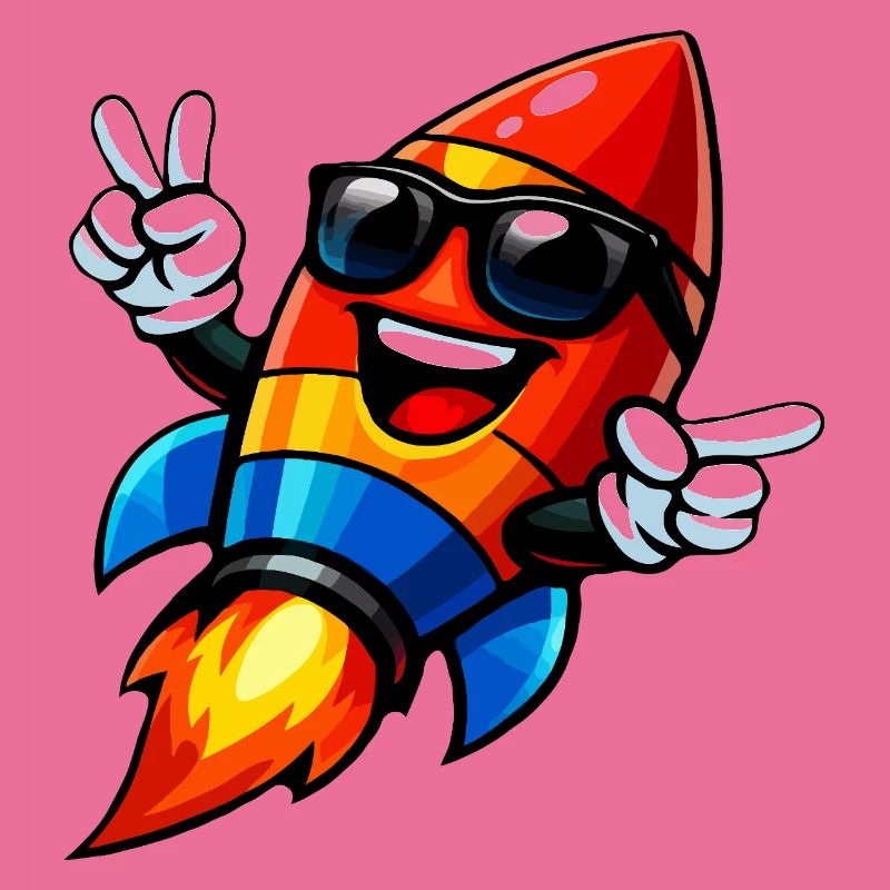 Fröhliche Rocket mit Sonnenbrille