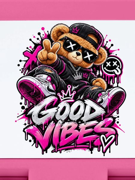 Good Vibes Teddybär Graffiti
