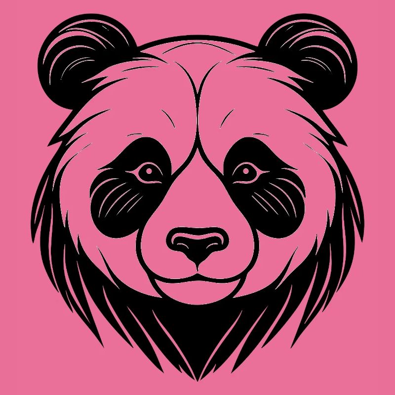 Panda Face Art Design